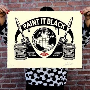 Shepard Fairey Paint It Black 2020 Obey Signed